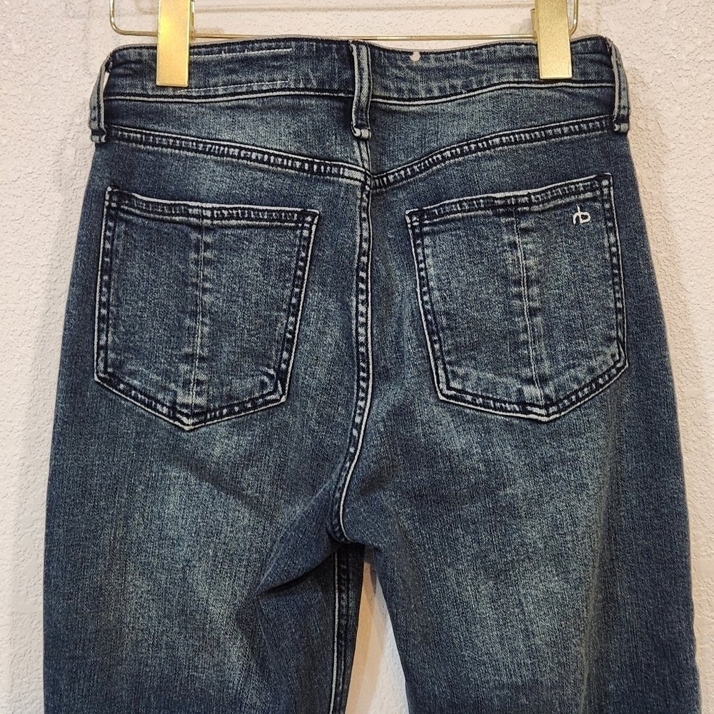 Rag & Bone Womens Nina High Rise Ankle Cigarette Step Hems Vallery Jeans Size 26 - Picture 6 of 16